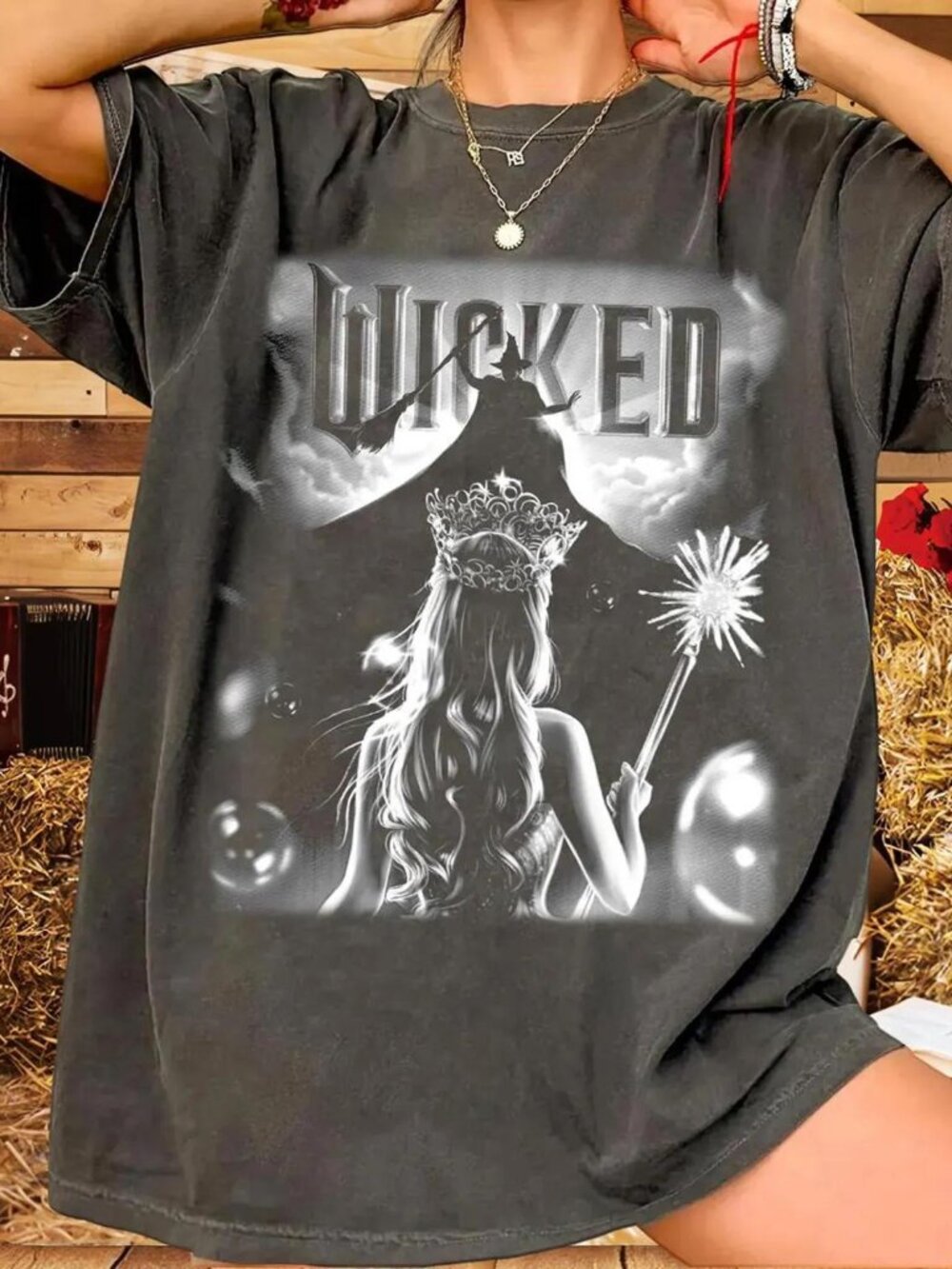 Wicked Shirt S 1717, Wicked Graphic Tee, Oversized Broadway Musical Shirt